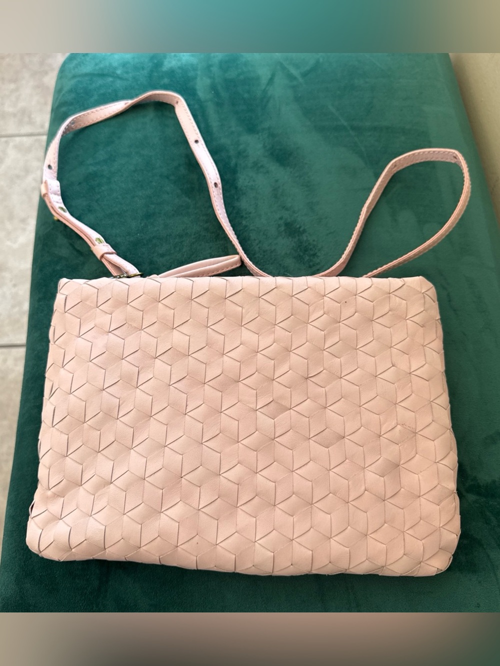 Madewell Woven Pale Pink Crossbody Bag